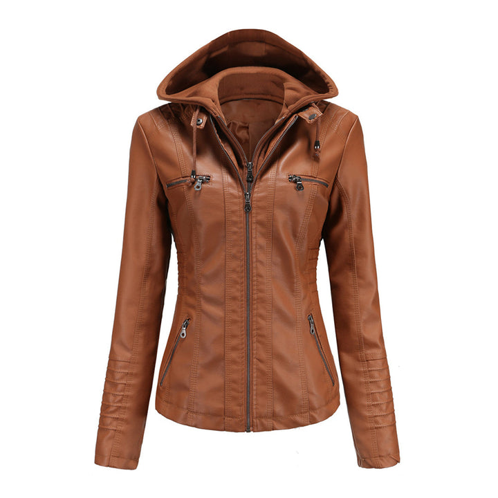 Drune | Lederjacke - Mit Kapuze & Slim-Fit Stil
