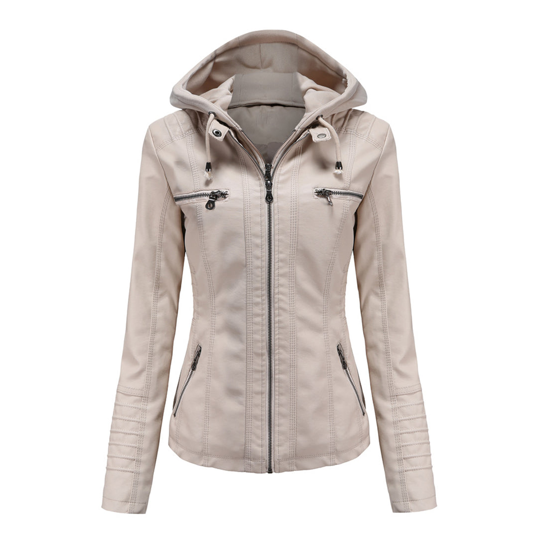 Drune | Lederjacke - Mit Kapuze & Slim-Fit Stil