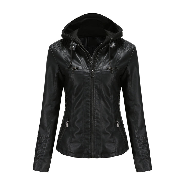 Drune | Lederjacke - Mit Kapuze & Slim-Fit Stil