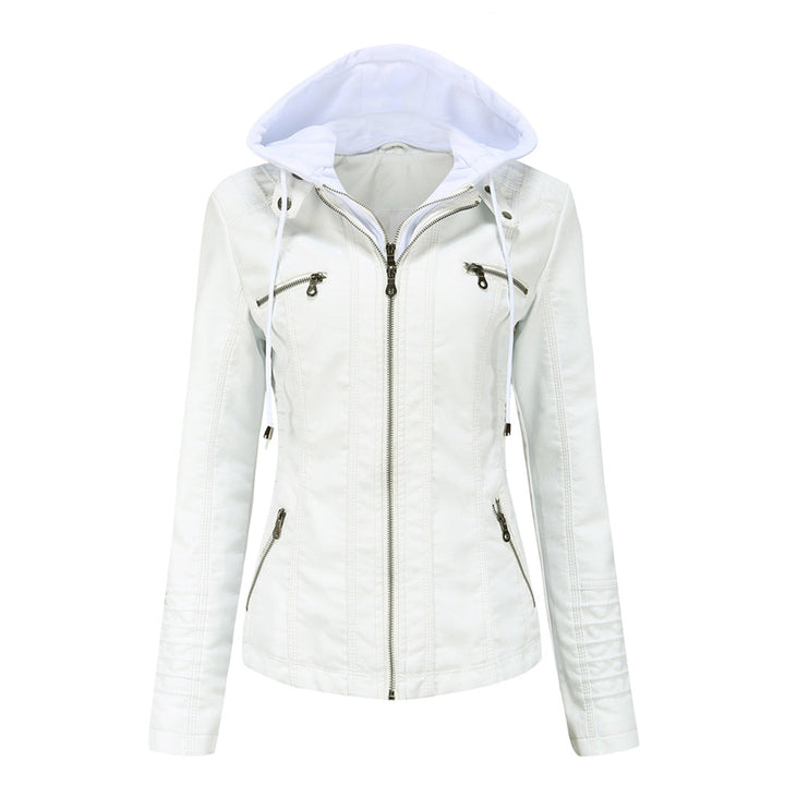 Drune | Lederjacke - Mit Kapuze & Slim-Fit Stil