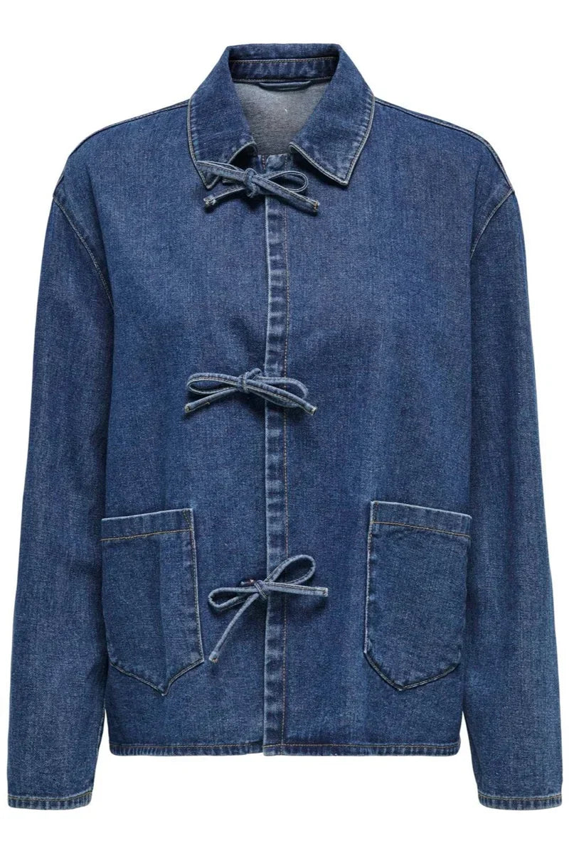 Drune | Set mit Bindebandjacke und Weitjeans Denim Lässig und Trendy