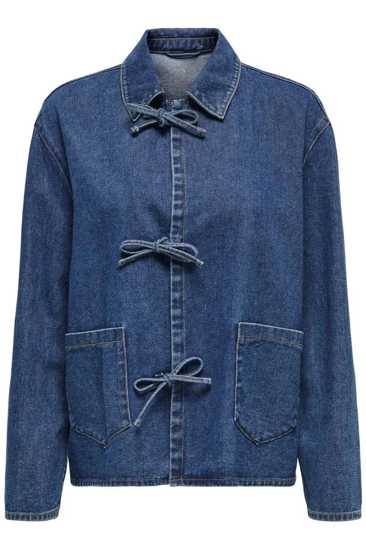 Drune | Set mit Bindebandjacke und Weitjeans Denim Lässig und Trendy