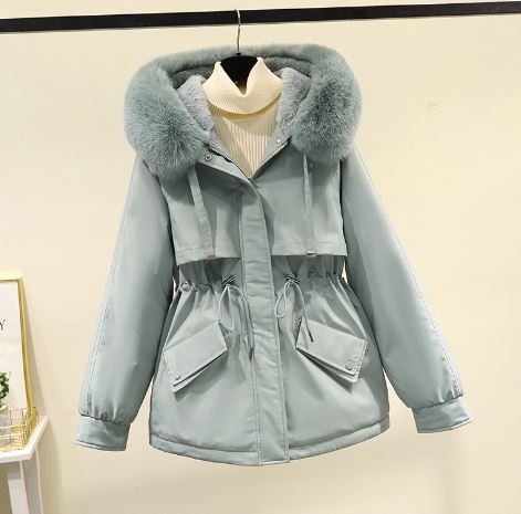Drune | Übergroße Baumwoll Wd Jacke mit Samtfutter