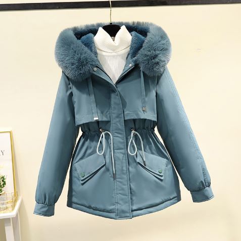 Drune | Übergroße Baumwoll Wd Jacke mit Samtfutter