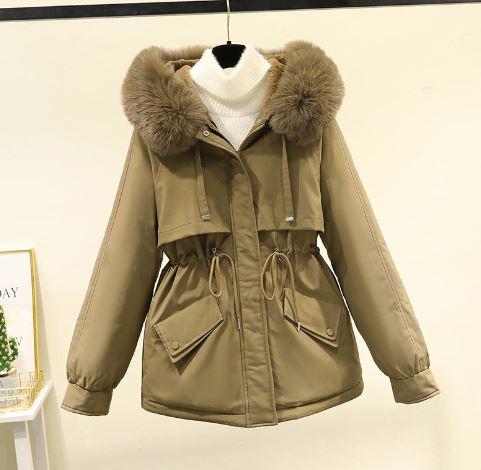 Drune | Übergroße Baumwoll Wd Jacke mit Samtfutter