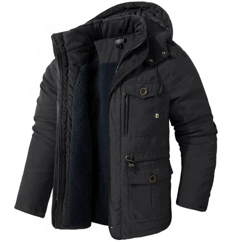 Drune | Herren Winterjacke Mit Kapuzen Design Und Taschen Detail