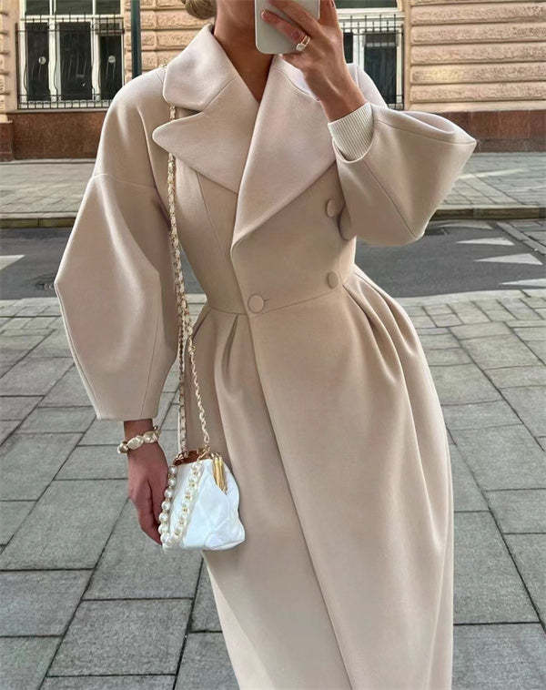 Drune | Vintage-Wollmantel mit Laternenärmeln und Revers