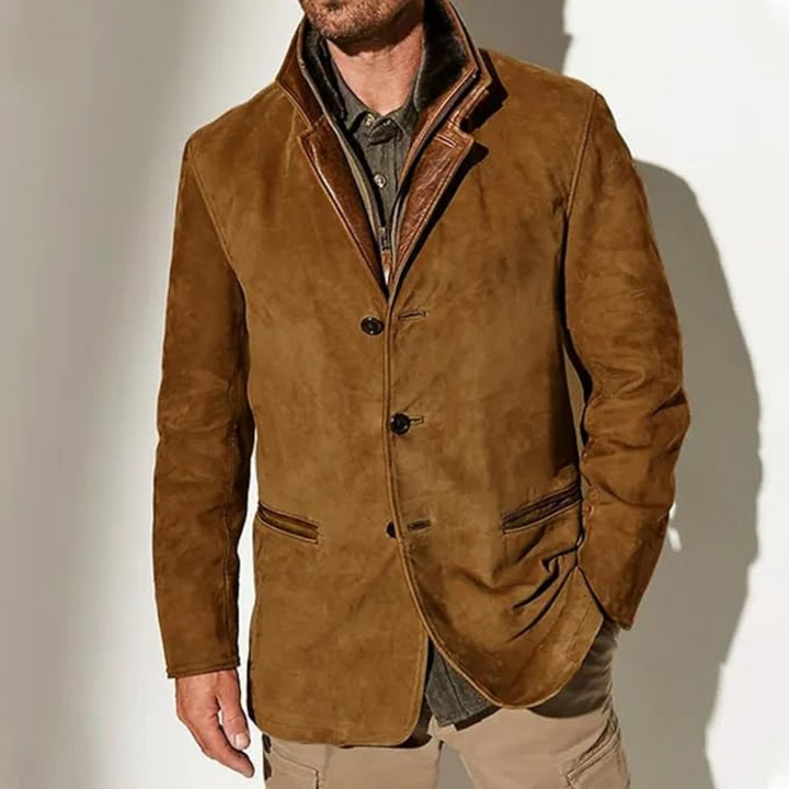 Drune | Herren Vintage Mantel mit Knopfverschluss und Daunenfüllung
