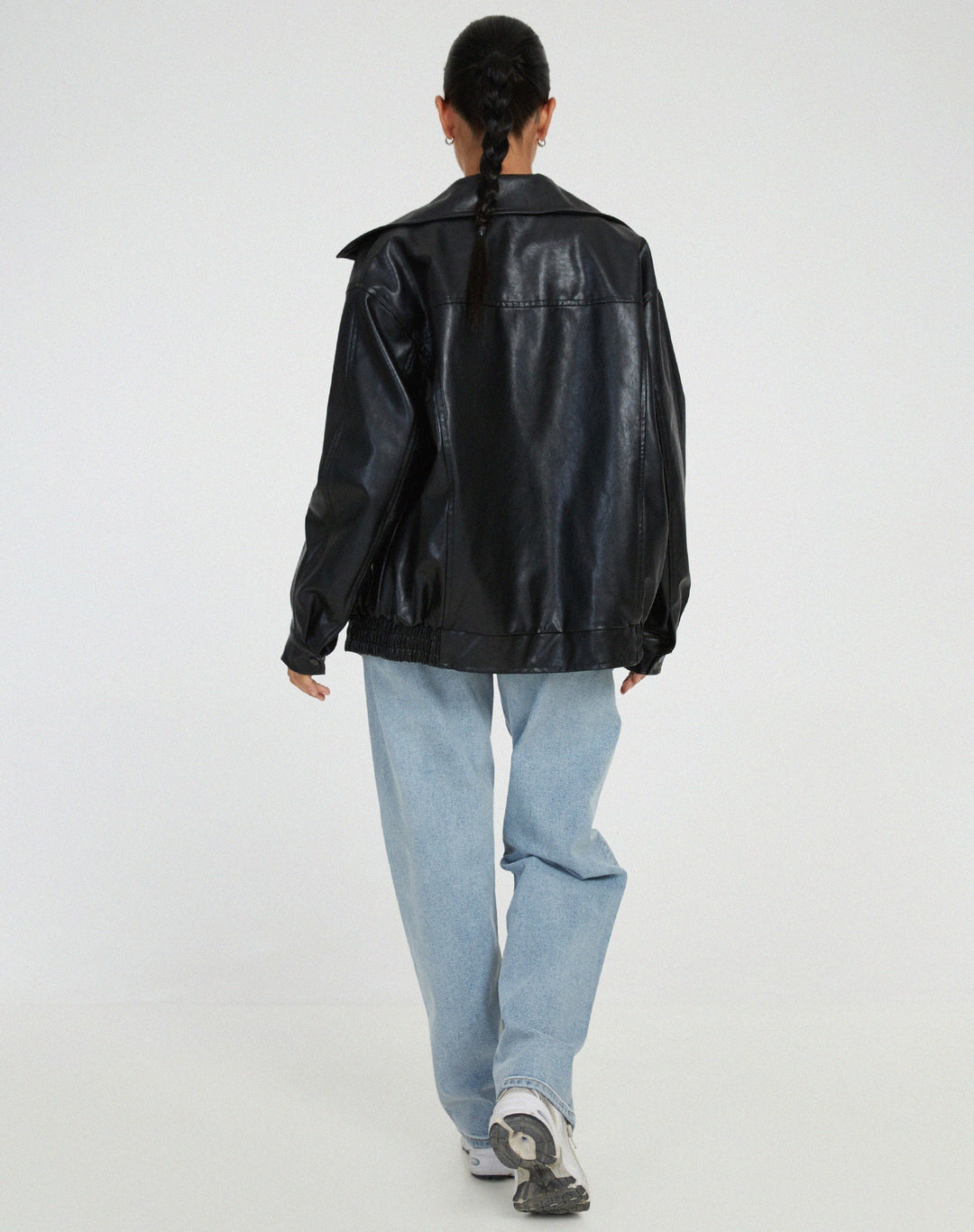 Drune | Übergröße Kunstlederjacke