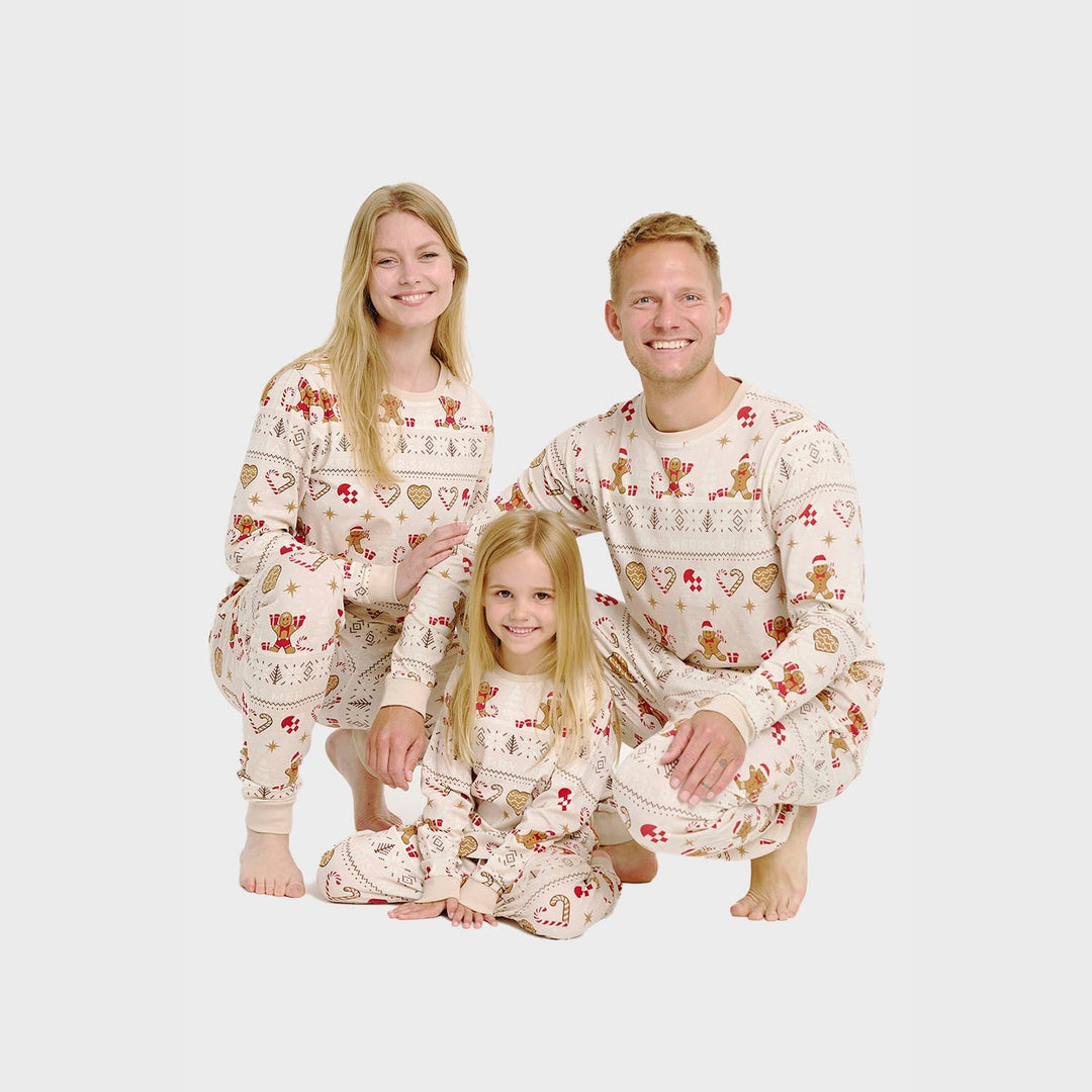 Drune | Christmas Cookie Weihnachts-Pyjama beige - Herren