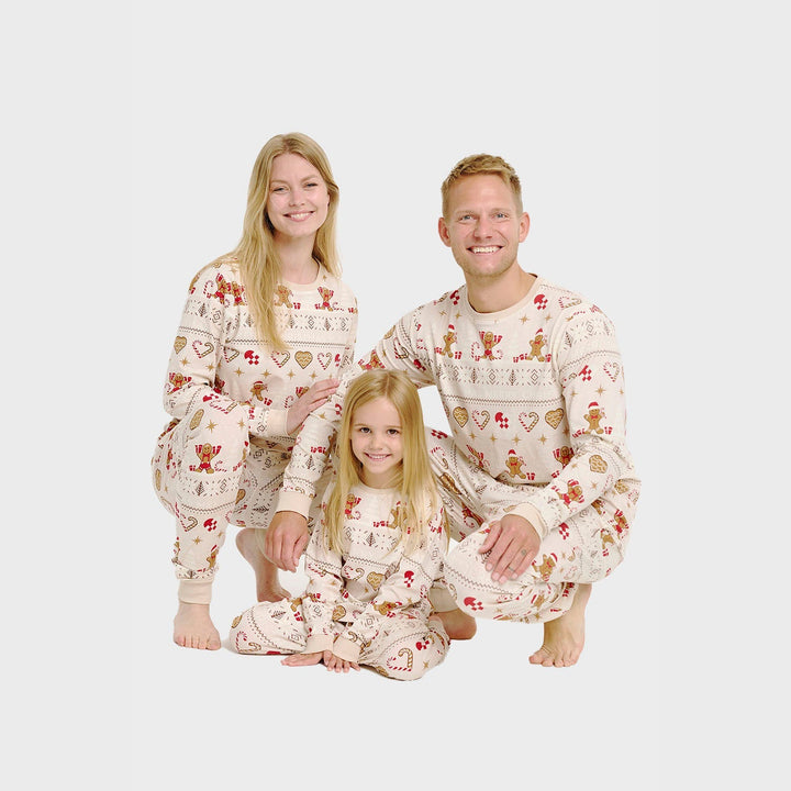 Drune | Christmas Cookie Weihnachts-Pyjama beige - Herren