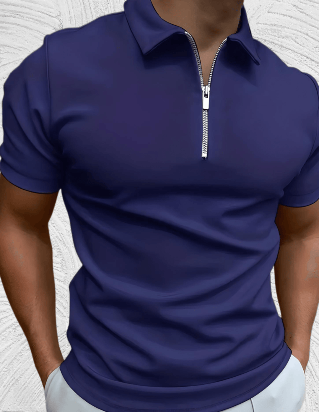Drune | Enganliegendes Poloshirt für Herren mit Reißverschluss