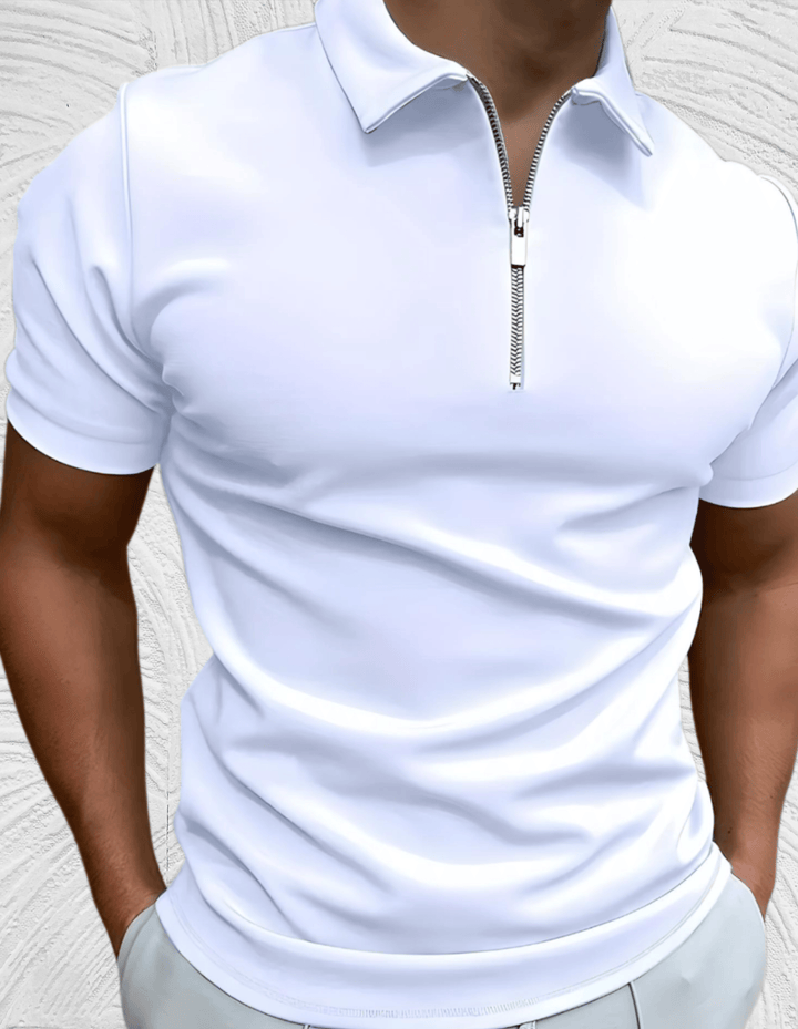 Drune | Enganliegendes Poloshirt für Herren mit Reißverschluss