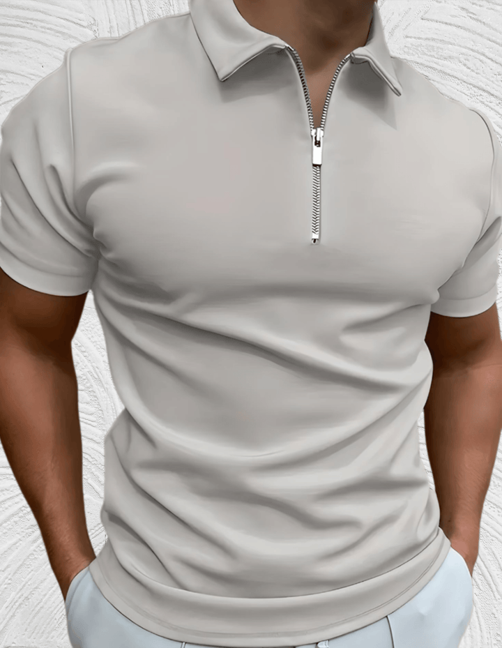 Drune | Enganliegendes Poloshirt für Herren mit Reißverschluss