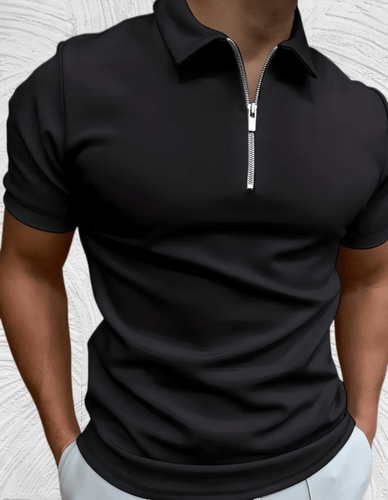 Drune | Enganliegendes Poloshirt für Herren mit Reißverschluss