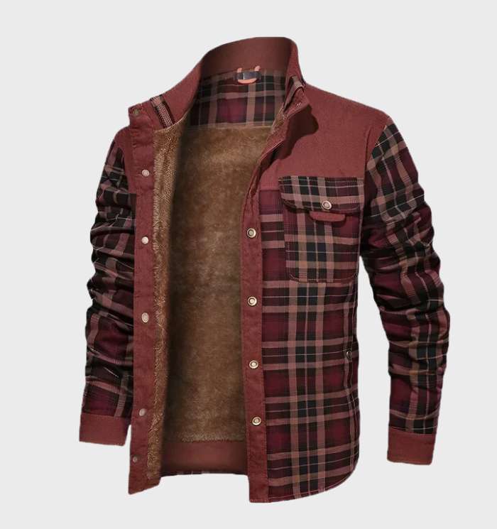 Drune | F.s. Kariertes Flanelljacke mit Fleece Futter
