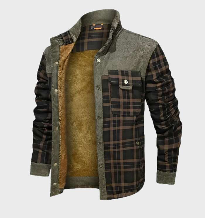 Drune | Karierte Flanelljacke mit Fleece-Futter