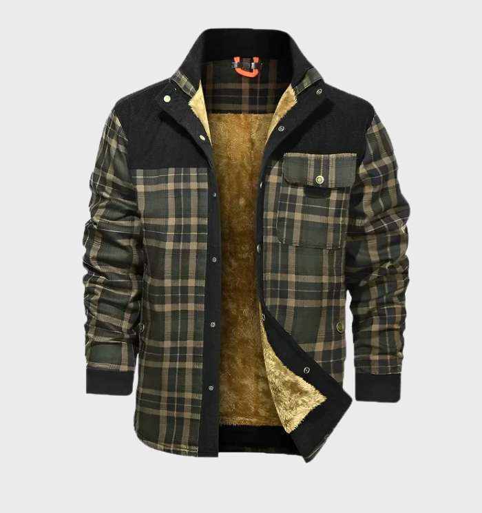 Drune | F.s. Kariertes Flanelljacke mit Fleece Futter