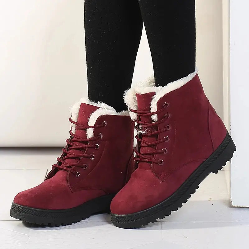 Drune | Damen Winter Schnür Schnee Stiefel