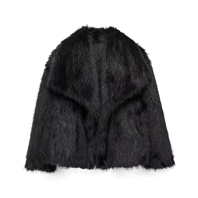 Drune | Trendy Damen Winterjacke aus Kunstfell