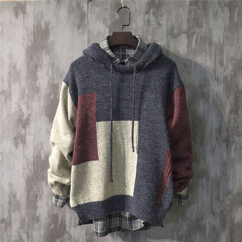Drune | Bunter, Bequemer Pullover Kapuzenpullover
