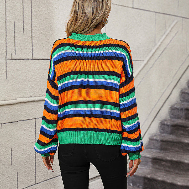 Drune | Gestreifter Pullover Acryl Farblich, Bequem