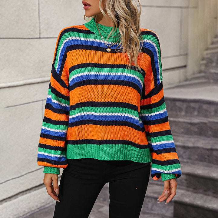 Drune | Gestreifter Pullover Acryl Farblich, Bequem