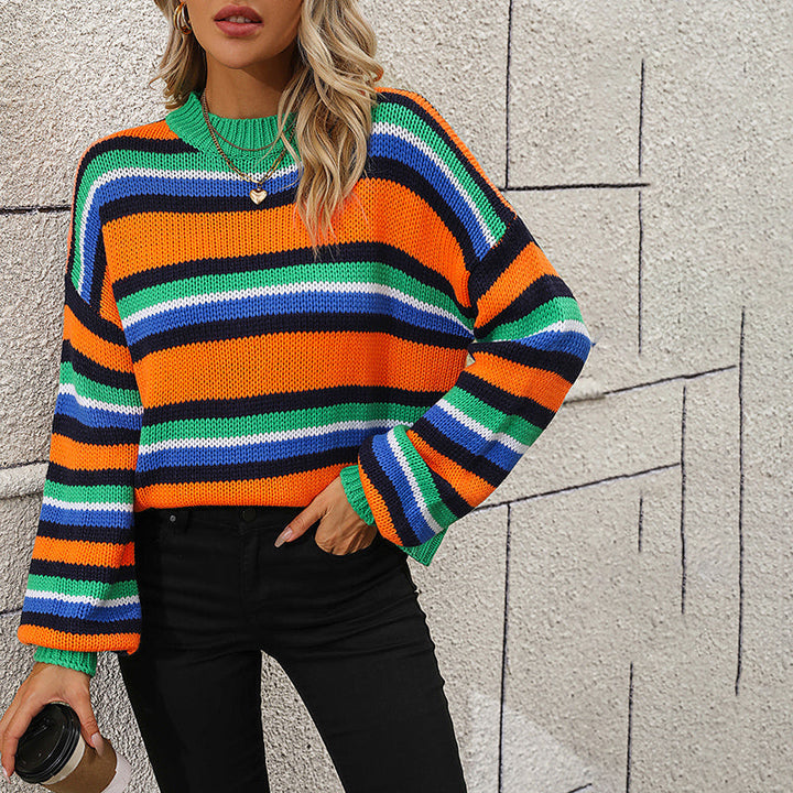 Drune | Gestreifter Strickpullover mit Modernem Muster