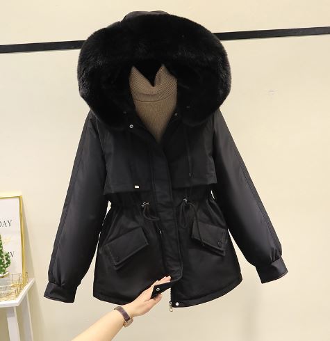 Drune | Übergroße Baumwoll Wd Jacke mit Samtfutter