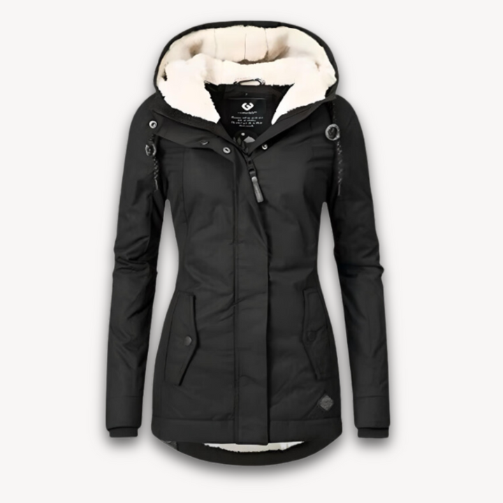 Drune | Damen wasserdichte Winterjacke mit Kunstfellfutter