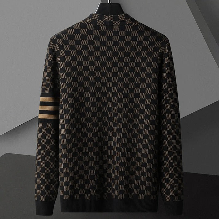 Drune | Gemusteter Cardigan Strick Elegant, Stilvoll