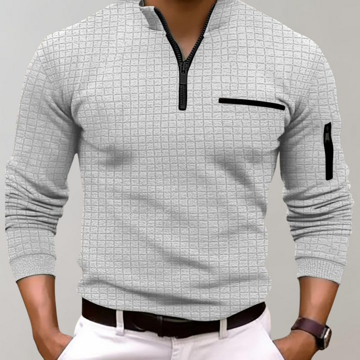 Drune | Langarm Polohemd aus Baumwolle - Klassisches Poloshirt für Freizeit, Büro und Übergangszeit