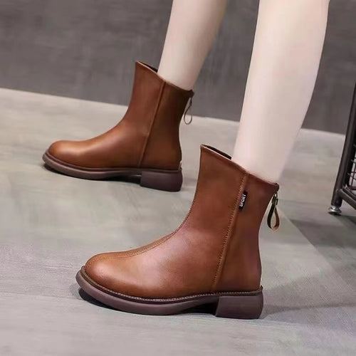 Drune | Rückenreißverschluss Winterstiefel für Damen – Warme & Stilvolle Bequemlichkeit