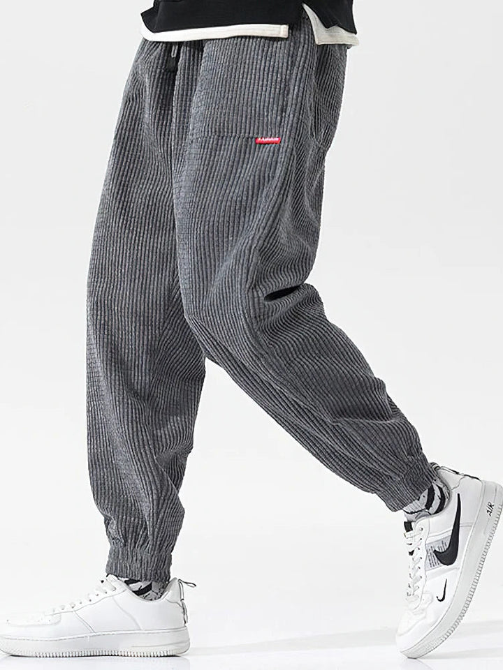 Drune | Baggy-Cord-Hosen für Männer - Lockere Passform