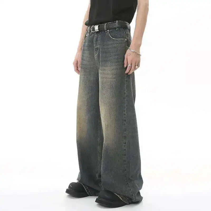 Drune | Herren Retro Baggy Jeans - Hohe Taille, Lockerer Schnitt