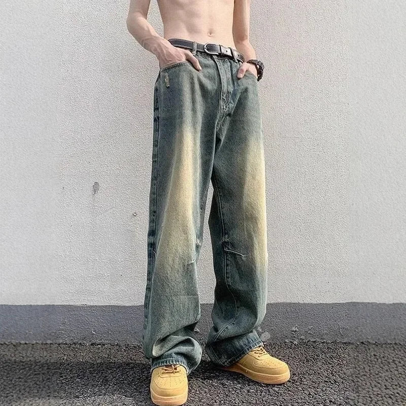 Drune | Weite Beinform Baggy Jeans für Männer - Lässig Lockere Passform