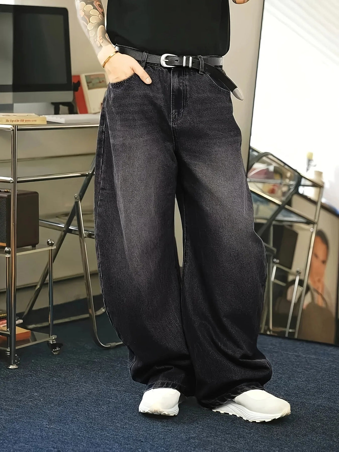 Drune | Baggy Jeans für Herren - Lockerer Schnitt Vintage-Look