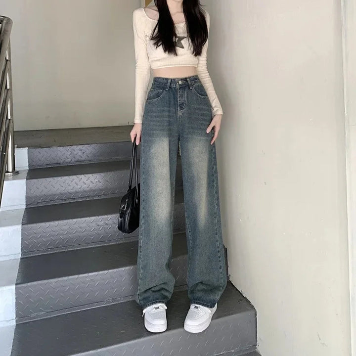 Drune | Retro Stil Baggy Jeans für Frauen - Vintage Design