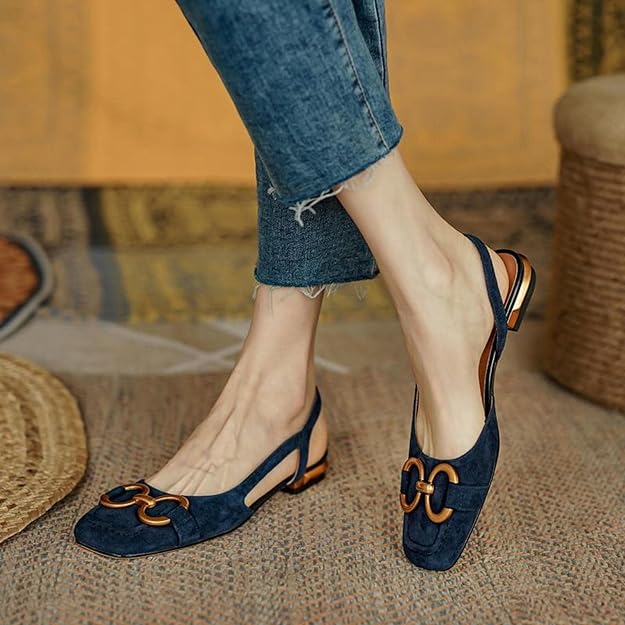 Drune | Schuhe Frauen flach offener Rücken Sommerschuhe