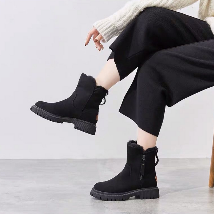 Drune | Damen Baumwollstiefel mit Reißverschluss