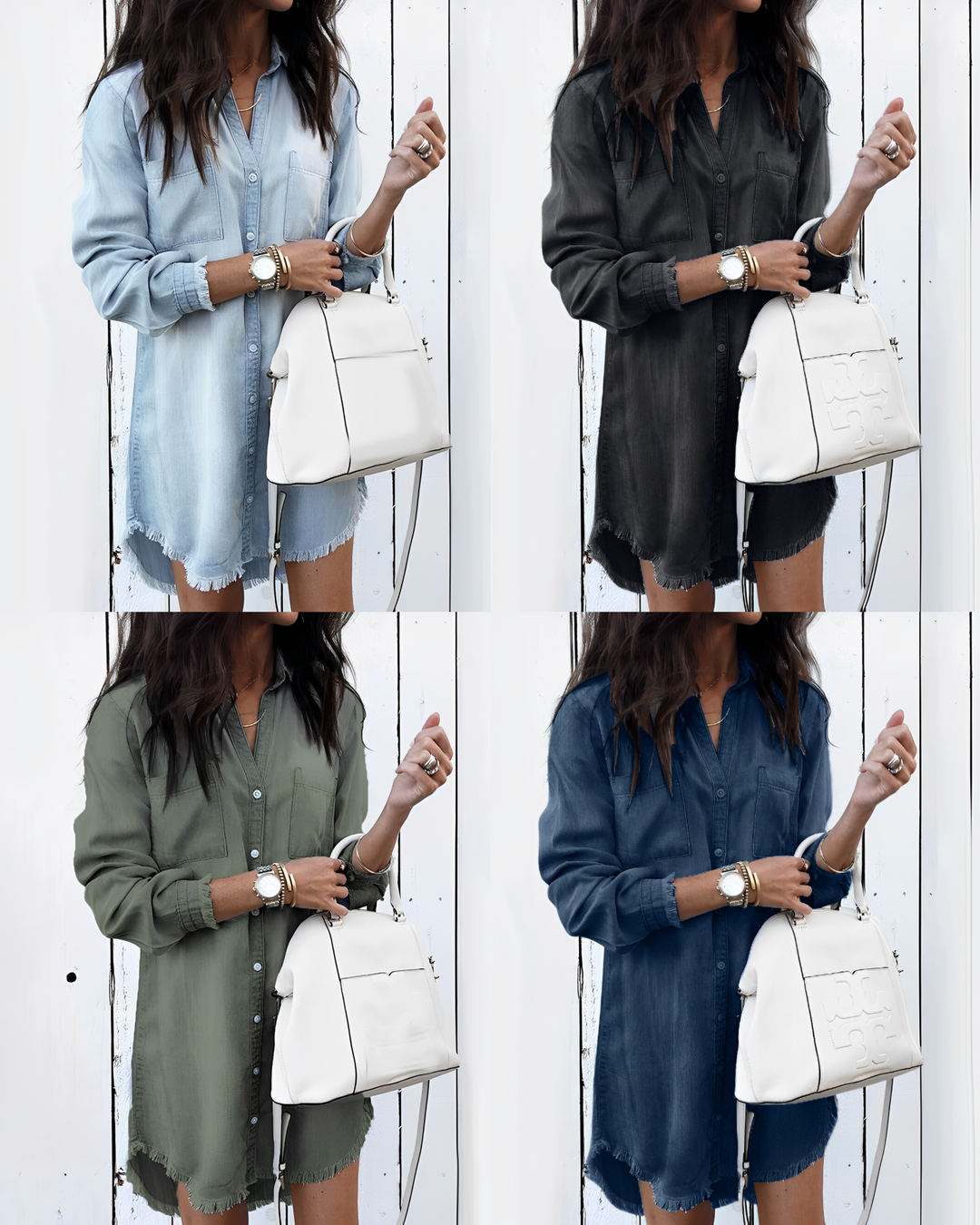 Drune | Denim Bluse - Stilvolle Jeansbluse mit Knöpfen für einen lässigen Look