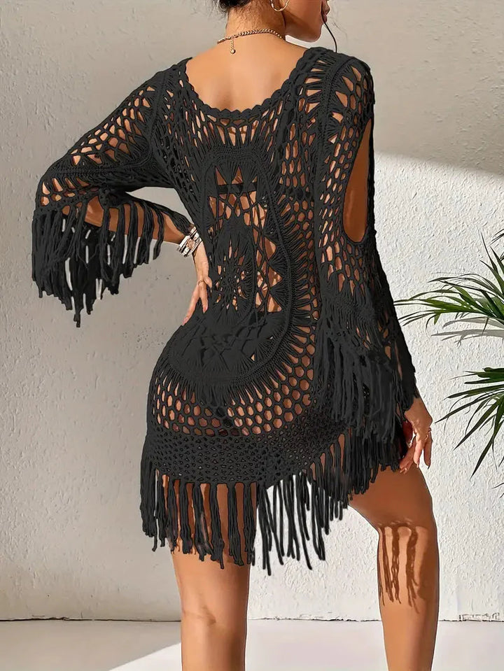 Drune | Cover Up Boho-Stil Langarm Bikini-Cover Up Strand-Outfits