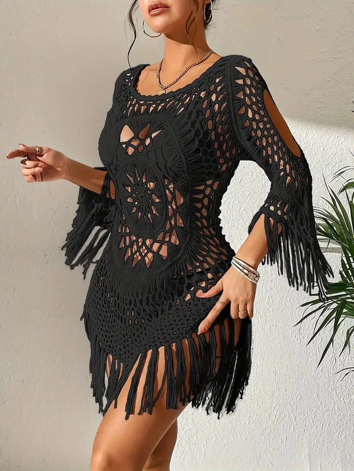 Drune | Cover Up Boho-Stil Langarm Bikini-Cover Up Strand-Outfits