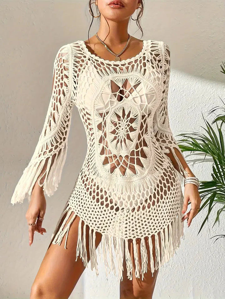 Drune | Cover Up Boho-Stil Langarm Bikini-Cover Up Strand-Outfits