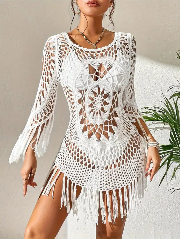 Drune | Cover Up Boho-Stil Langarm Bikini-Cover Up Strand-Outfits