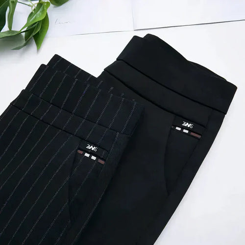 Drune | Moderne Schwarze Hose mit Stretch für Damen