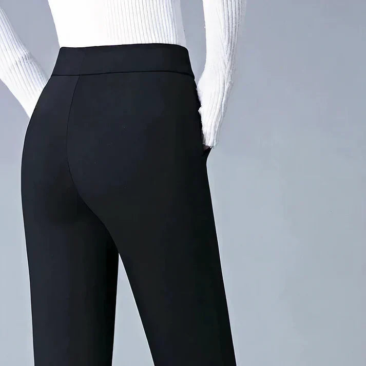 Drune | Moderne Schwarze Hose mit Stretch für Damen