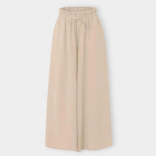 Drune | Maxi Rock Hohe Taille Elastisch mit Schnürung A-Linie mit Taschen Lang und Luftig