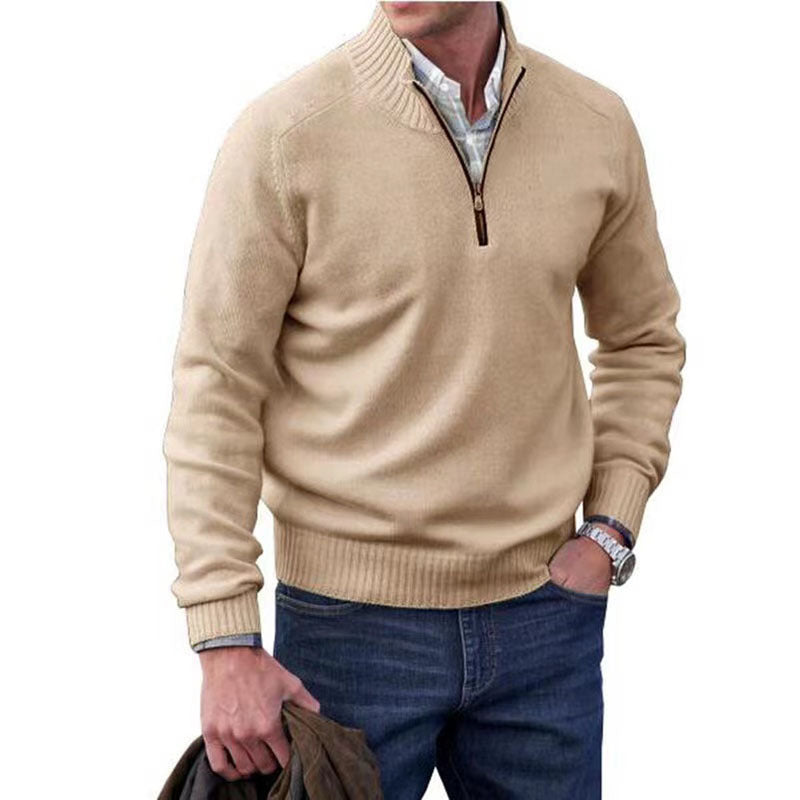 Drune | Pullover Mit Viertelreißverschluss Gerippter Kragen