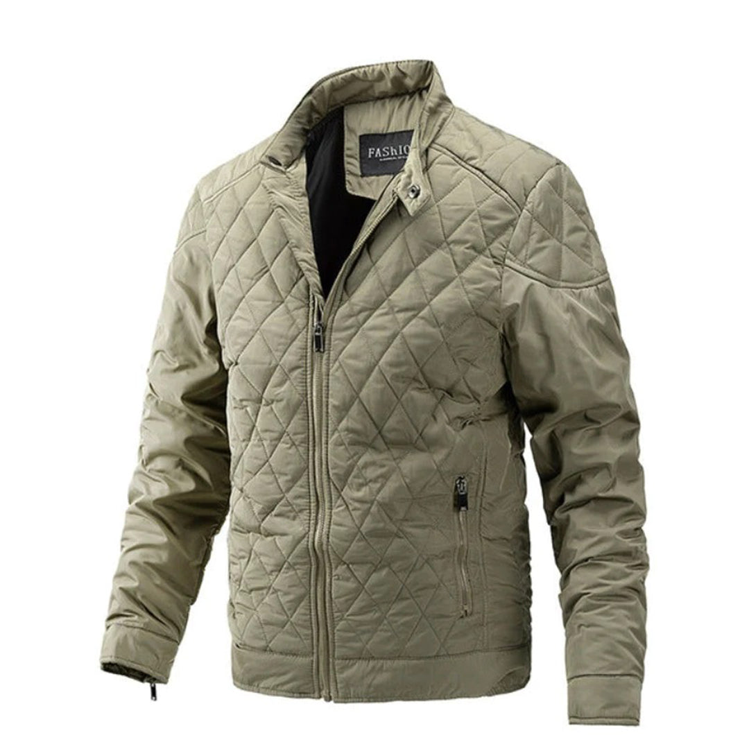 Drune | Herren Steppjacke - Reißverschluss vorne & Stehkragen
